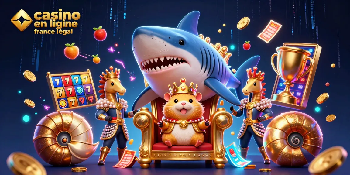Jouez au casino en ligne légal en France et découvrez les jeux avec cette illustration colorée.