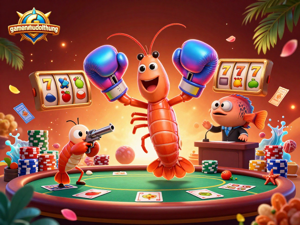 Experience the excitement of playing gamenohudoithuong with vibrant slot reels and engaging characters.