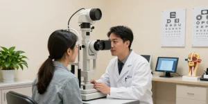 SNU Eye Clinic conducting a thorough eye examination with advanced technology and expert care.